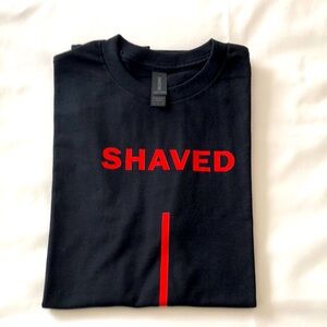 Mens black SHAVED T-SHIRT